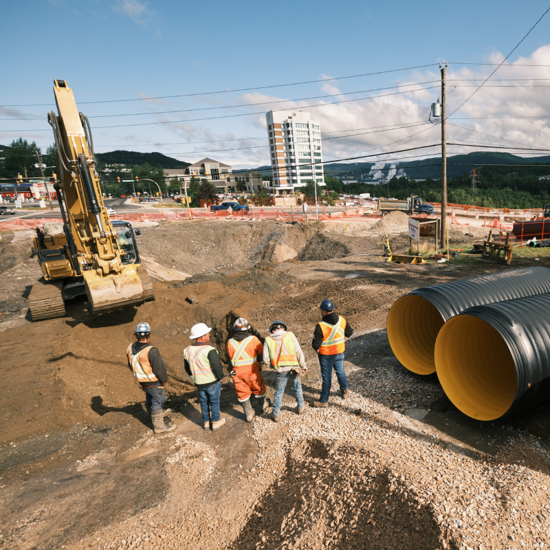 Large HDPE Pipe as Culvert